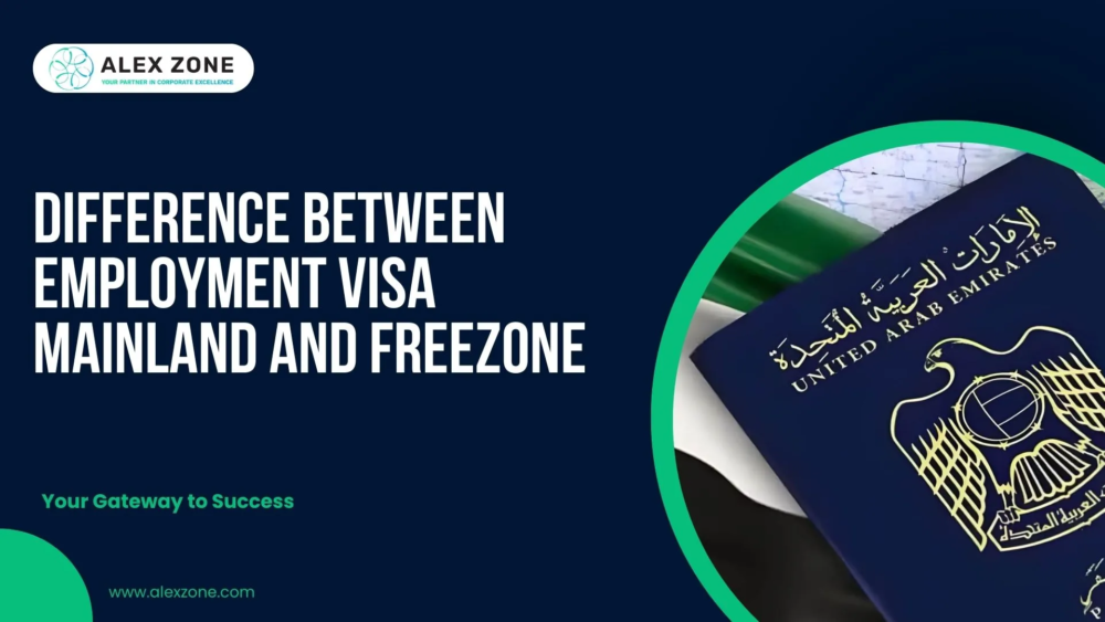 Difference between employment visa mainland and freezone